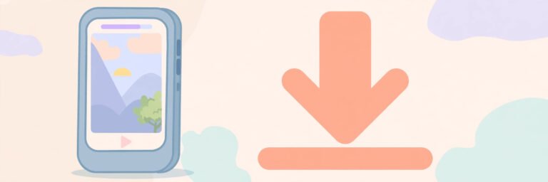 Smartphone showing a vertical Pinterest story with a download arrow