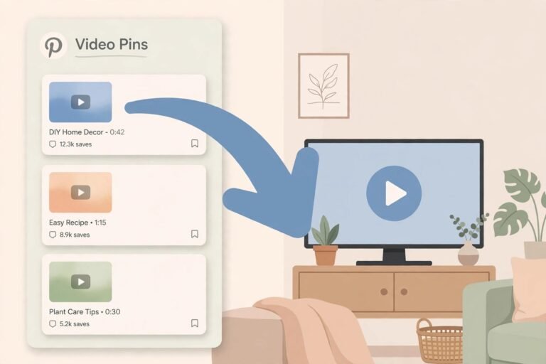 Downloading Pinterest videos to watch on Android TV illustration