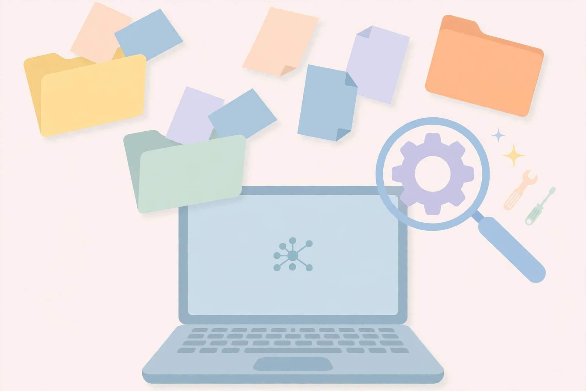 Troubleshooting Pinterest download issues on Chromebook with magnifying glass illustration