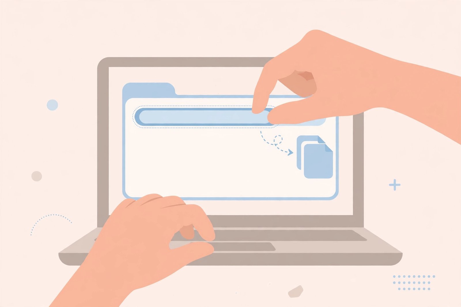 Copying a Pinterest video link from a browser address bar on laptop