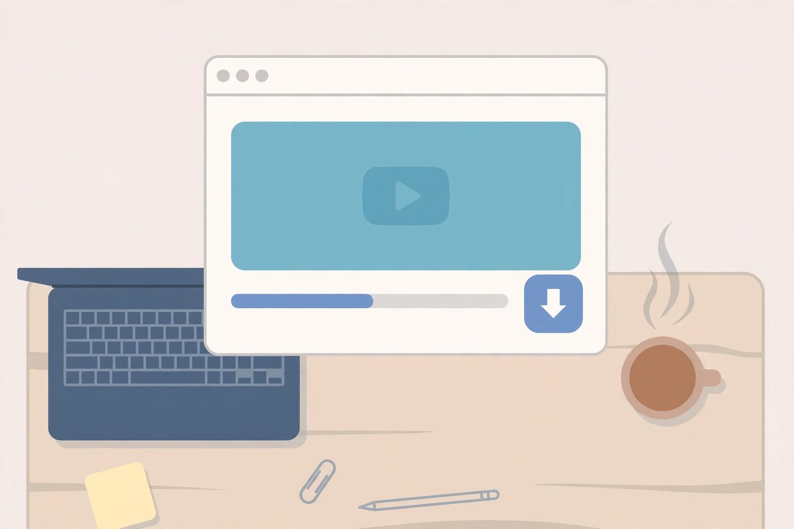 Clicking a download button to save a Pinterest video in browser