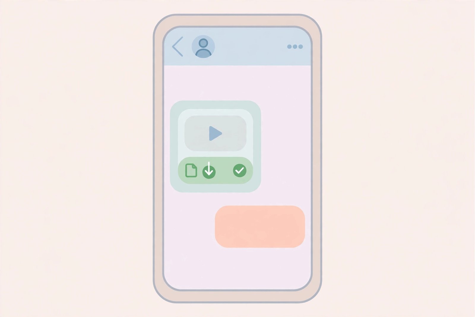 Received Pinterest video file in Telegram messaging app chat