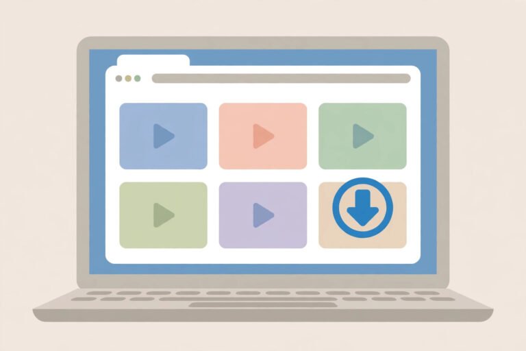 Chrome browser window showing Pinterest video pins with a download button