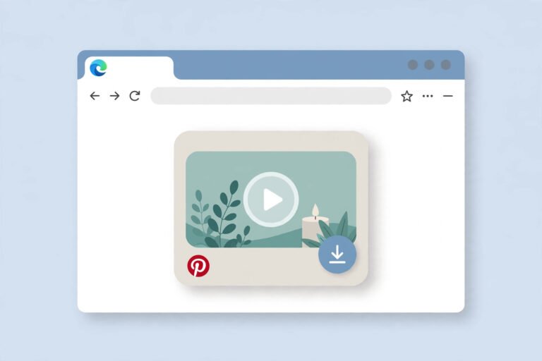 Microsoft Edge browser downloading Pinterest video pin