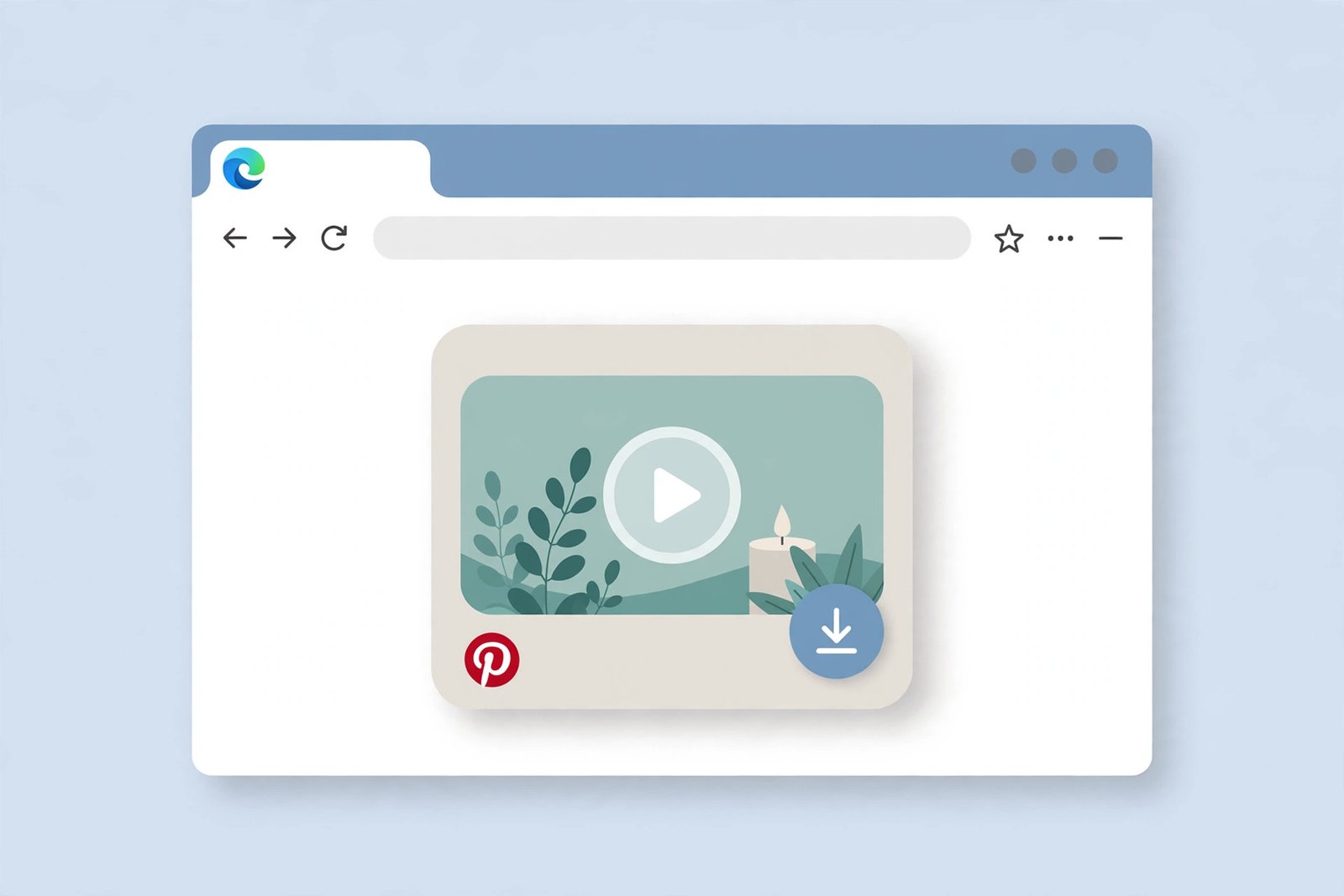 Microsoft Edge browser downloading Pinterest video pin