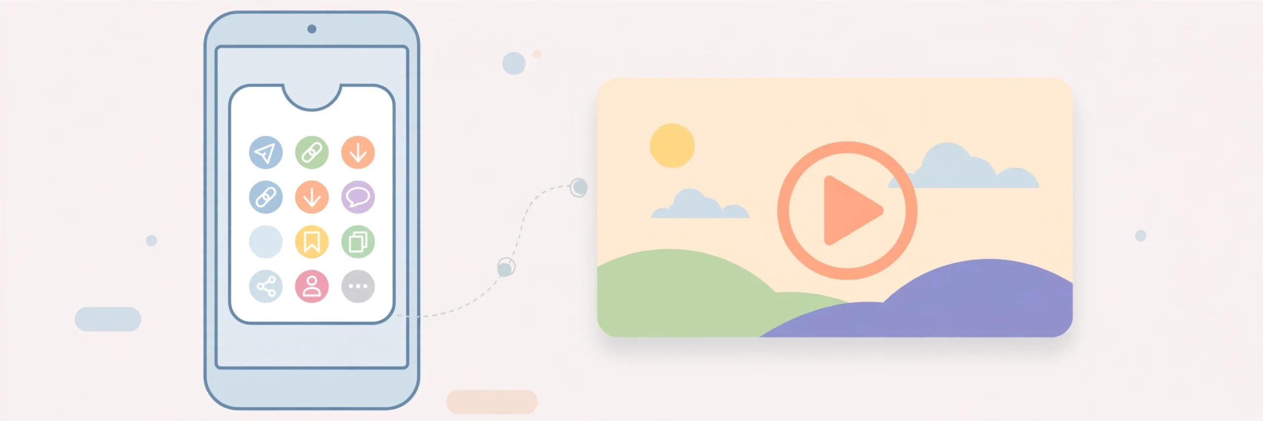 Android smartphone showing share menu with video thumbnail