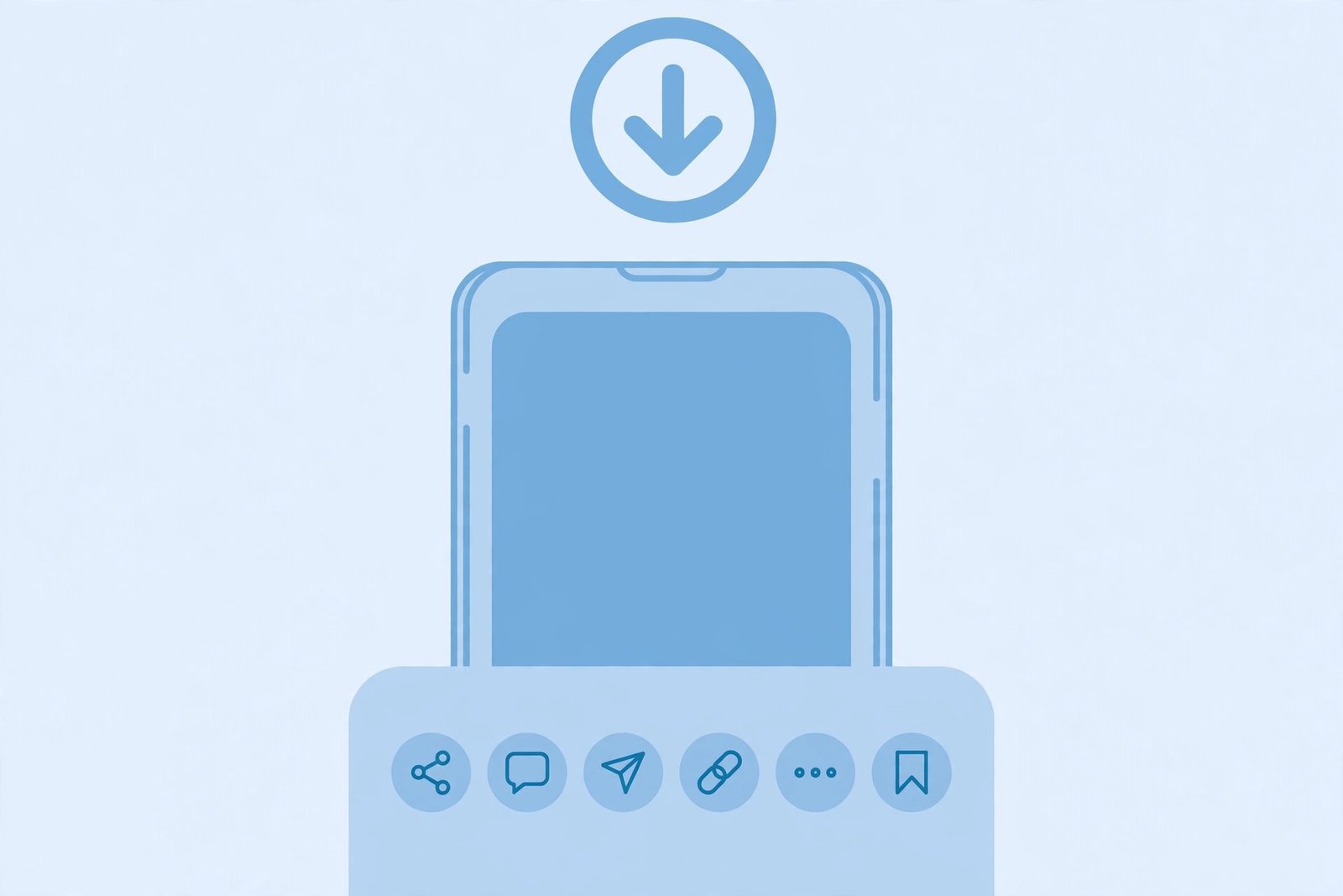 Phone share sheet with save video option for Pinterest downloads