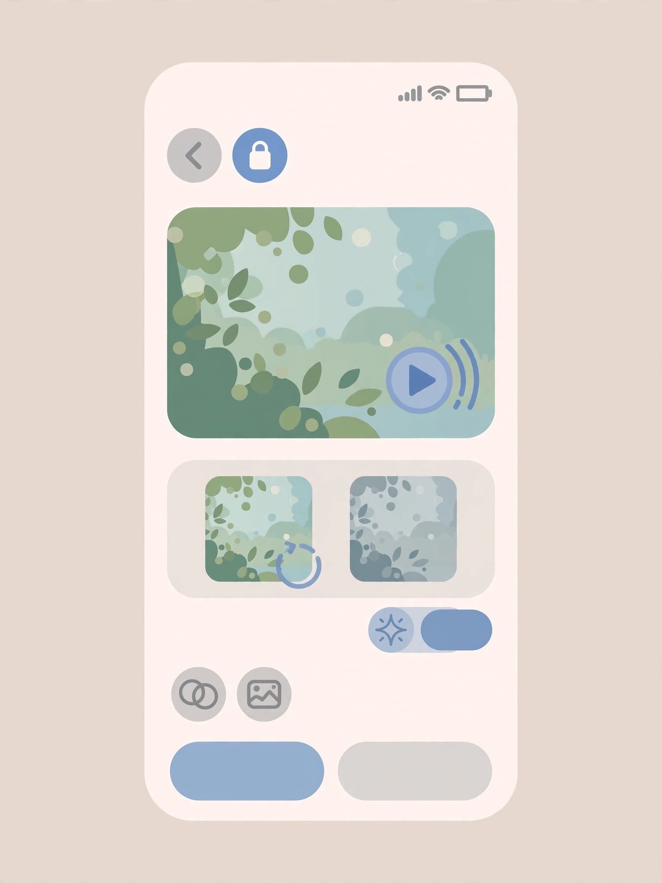 iPhone wallpaper settings with Live Photo preview