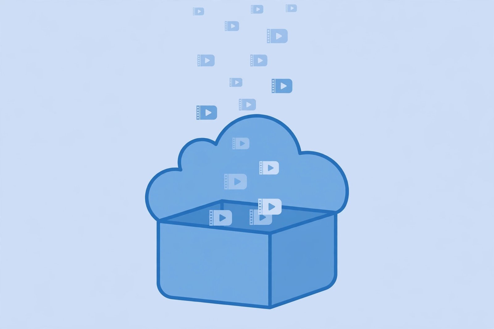 Video files uploading into cloud storage to save Pinterest videos