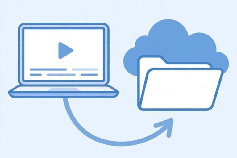 Pinterest video being saved to a Google Drive cloud folder