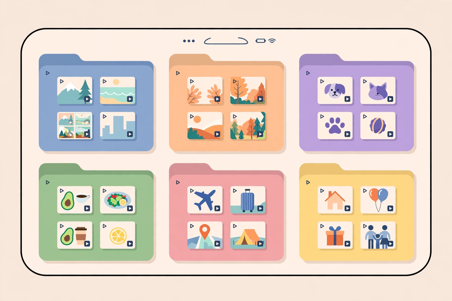 Pinterest videos organized into neat albums in Photos app